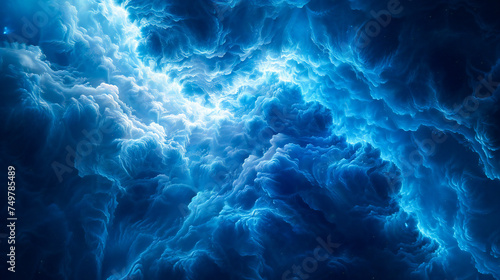 Blue abstract futuristic technology  cloud and data background