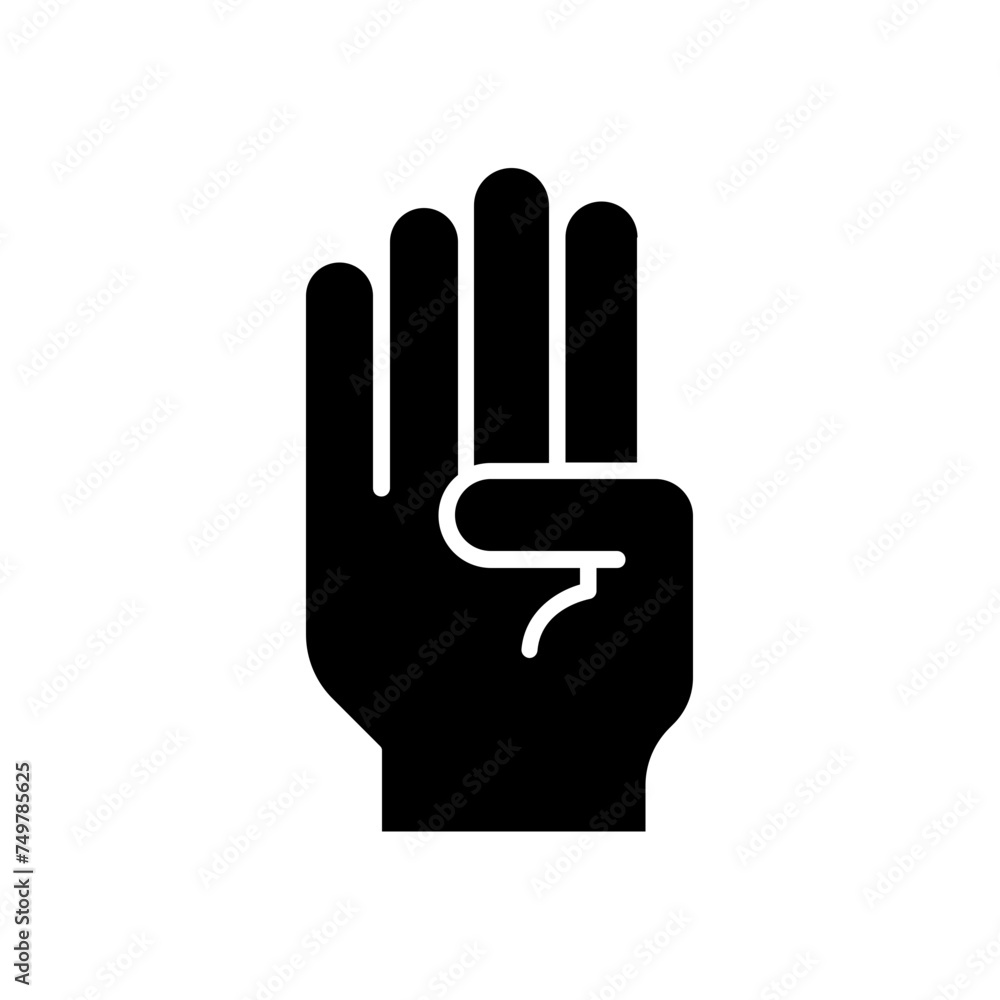 hand icon. solid icon hand icon. solid icon