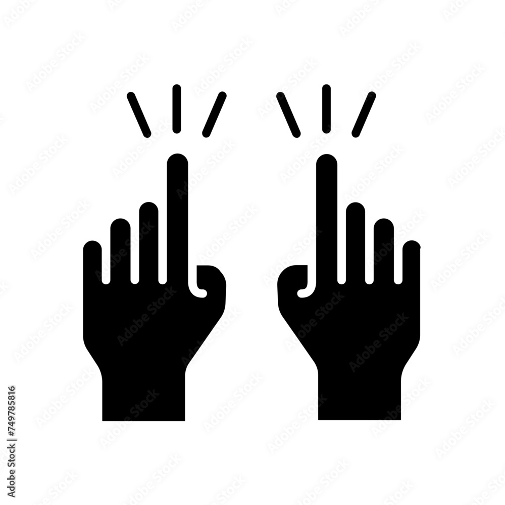 hand icon. solid icon hand icon. solid icon