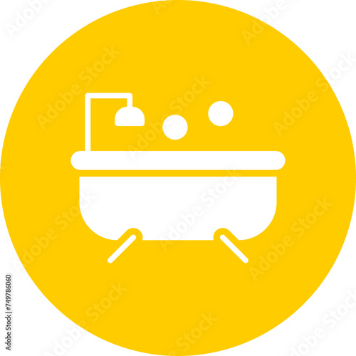 Bathtub Vector Glyph Multi Circle