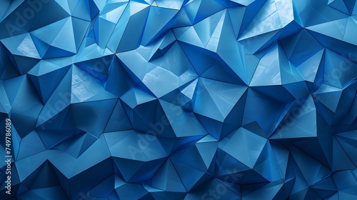 Dynamic Blue Polygon Background: Abstract Design for Visual Impact and Appeal © Davy