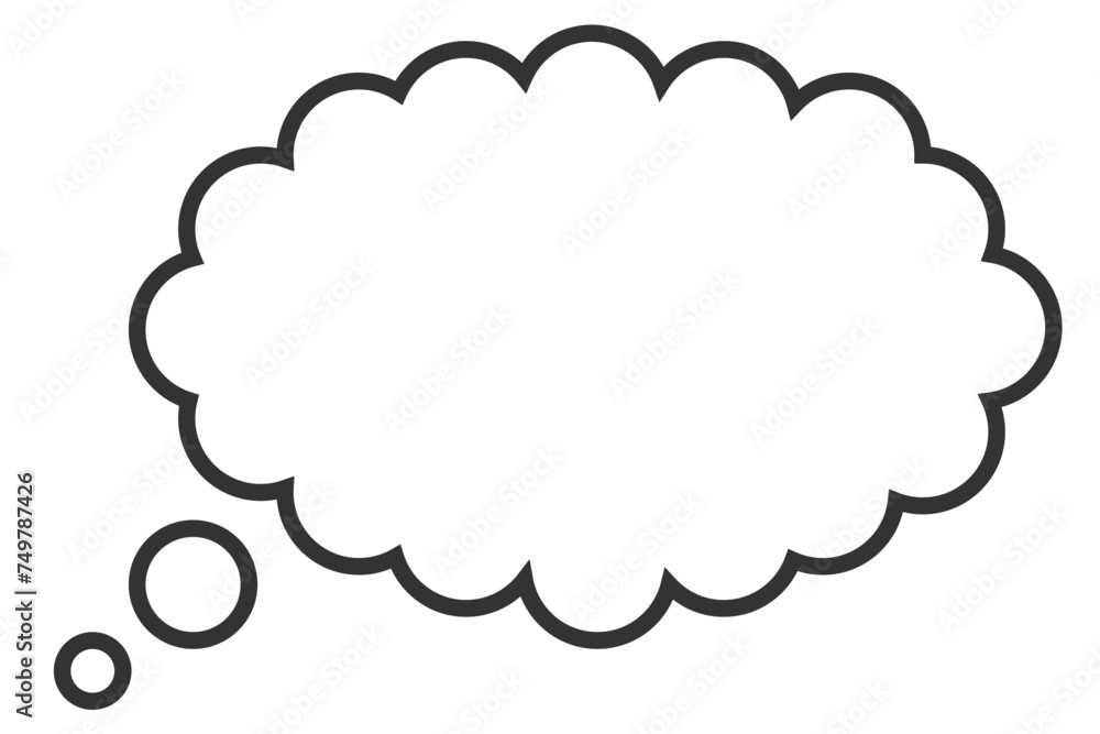 シンプルな雲のふきだし シンプルな雲のふきだし