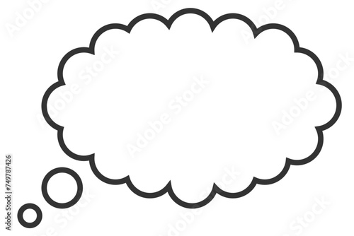 シンプルな雲のふきだし