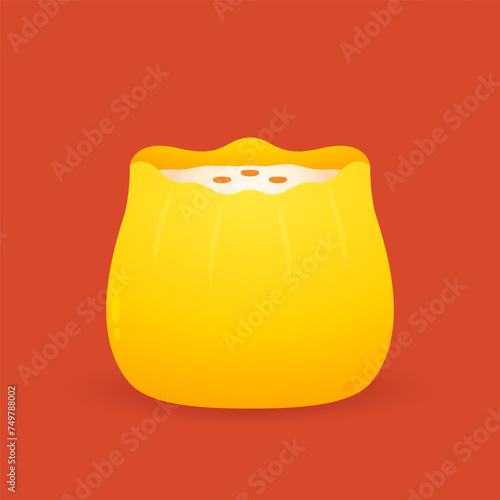 Siu Mai (Shumai) – Chinese steamed dumplings. Siu Mai is Chinese food. cartoon vector.