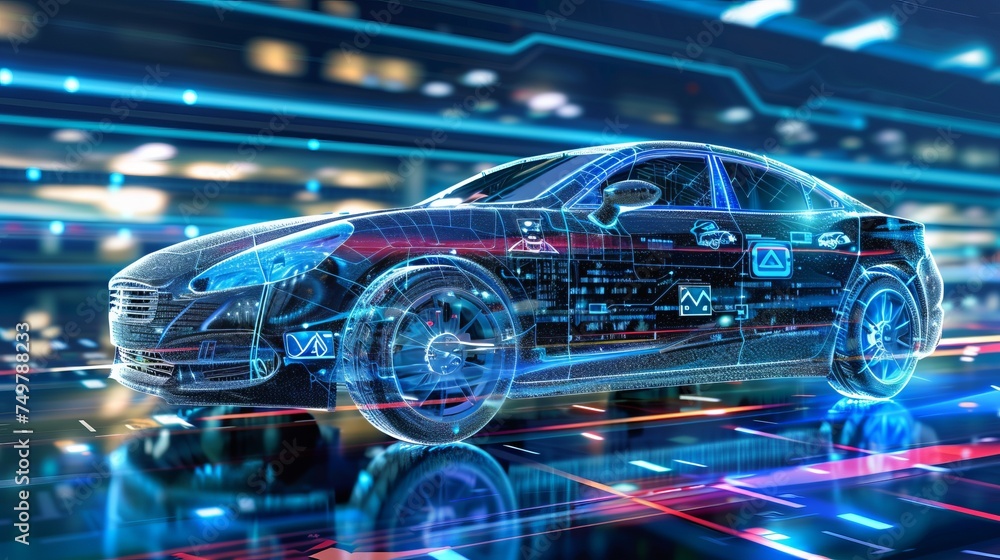 Advancements in Artificial Intelligence and Machine Learning are transforming to automotive car assembly plant, car manufacturing process Advancements in Artificial Intelligence and Machine Learning are transforming to automotive car assembly plant, car manufacturing process