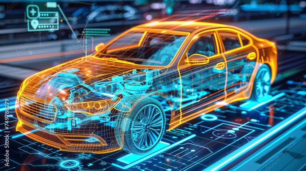 Advancements in Artificial Intelligence and Machine Learning are transforming to automotive car assembly plant, car manufacturing process Advancements in Artificial Intelligence and Machine Learning are transforming to automotive car assembly plant, car manufacturing process