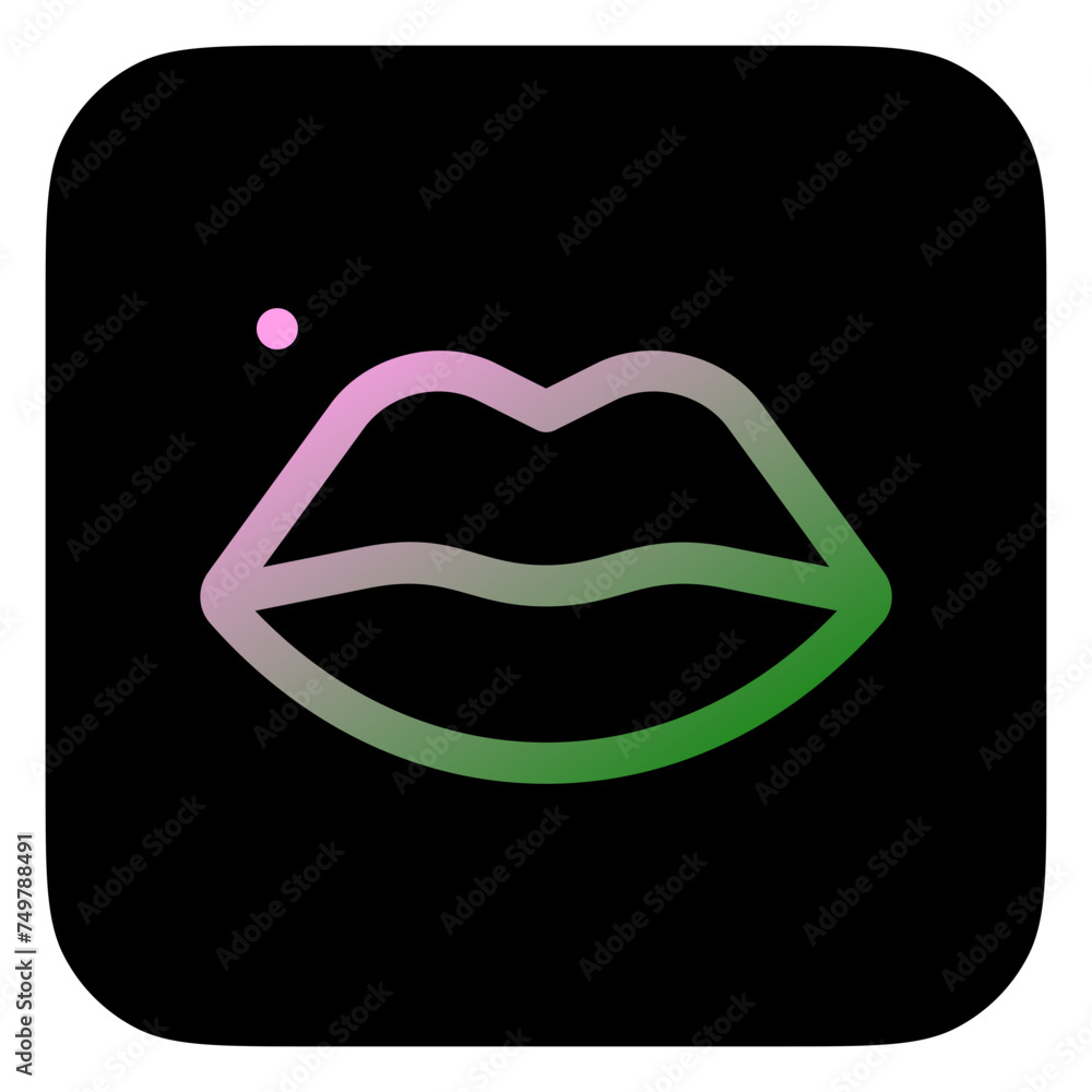 Editable pretty lips vector icon. Cosmetics, makeup, skincare, beauty. Part of a big icon set family. Perfect for web and app interfaces, presentations, infographics, etc Editable pretty lips vector icon. Cosmetics, makeup, skincare, beauty. Part of a big icon set family. Perfect for web and app interfaces, presentations, infographics, etc