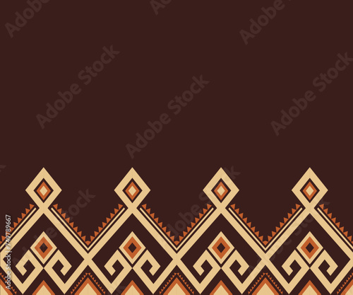 ethnic patten concept, geometric fabric pattern, brown, flowers, native ethnic, beautiful colors, designed for backgrounds, promoters, advertisements, flyers, websites, ethnic events
