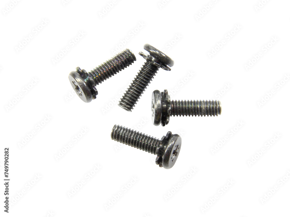 4 large threaded nuts isolated on white background.Selection focus.. 4 large threaded nuts isolated on white background.Selection focus..
