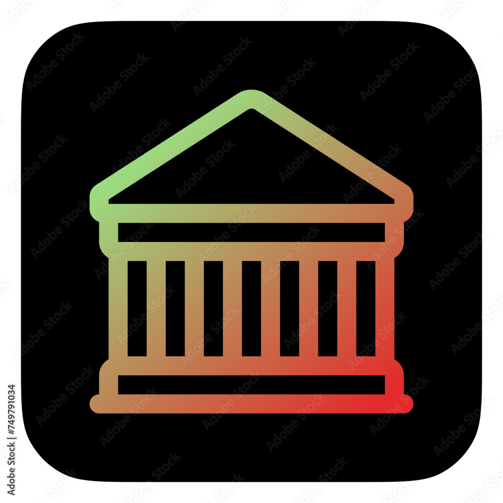 Editable bank, museum, library, courthouse vector icon. Part of a big icon set family. Perfect for web and app interfaces, presentations, infographics, etc Editable bank, museum, library, courthouse vector icon. Part of a big icon set family. Perfect for web and app interfaces, presentations, infographics, etc