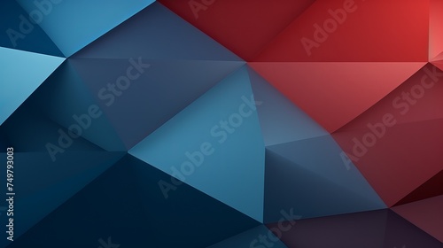 Abstract Paper Poly Background from Tetrahedrons - Blue to Red Gradient - Suitable for Business Cards and Web
