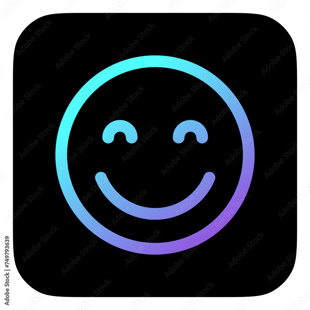 Fototapeta premium Editable friendly, smiling face vector icon. Part of a big icon set family. Perfect for web and app interfaces, presentations, infographics, etc