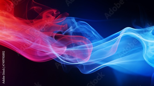 Atmospheric Smoke Creating Abstract Color Background. Close-Up View.