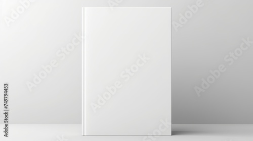 Blank Hardcover Book Template for Design Isolated on White Background. 3D Rendering. photo