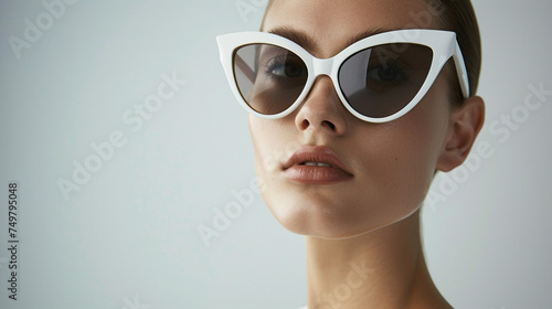 Close-up of woman with sunglasses.
