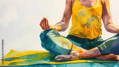 women's meditation, yoga illustration, female yoga