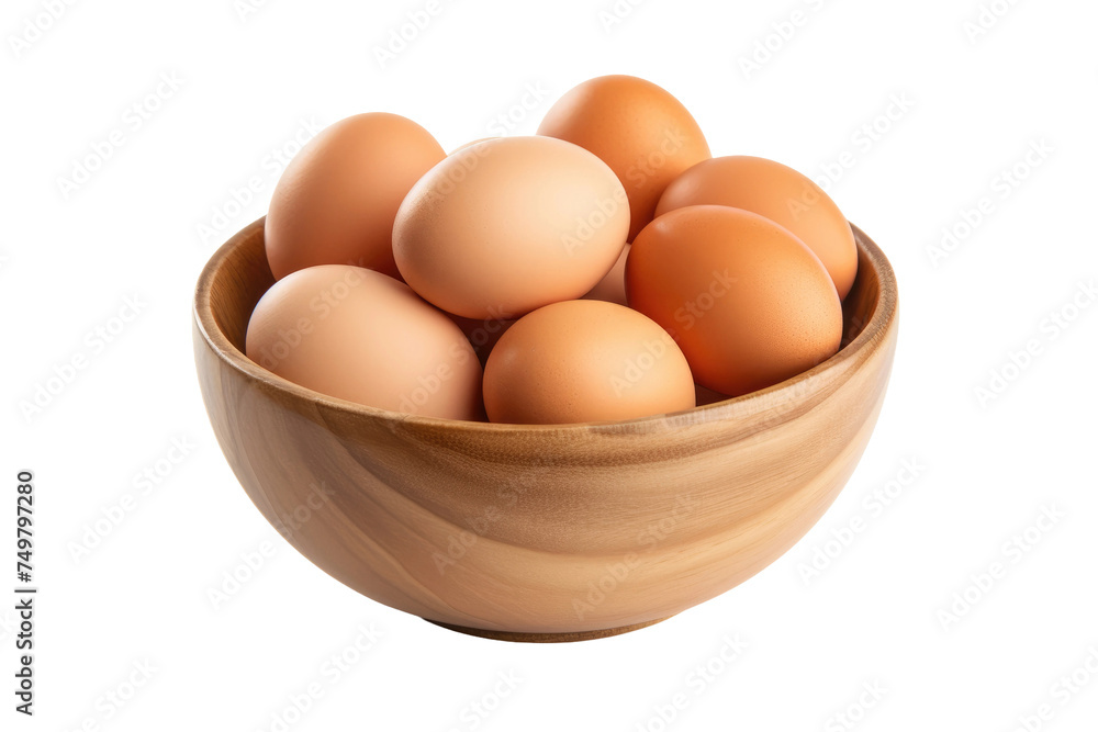 Bowl of Eggs. A bowl filled with fresh eggs are whole and un cracked, ready to be used for cooking or baking. The bowl is simple and unadorned, allowing the eggs to be the focal point of the scene. Bowl of Eggs. A bowl filled with fresh eggs are whole and un cracked, ready to be used for cooking or baking. The bowl is simple and unadorned, allowing the eggs to be the focal point of the scene.
