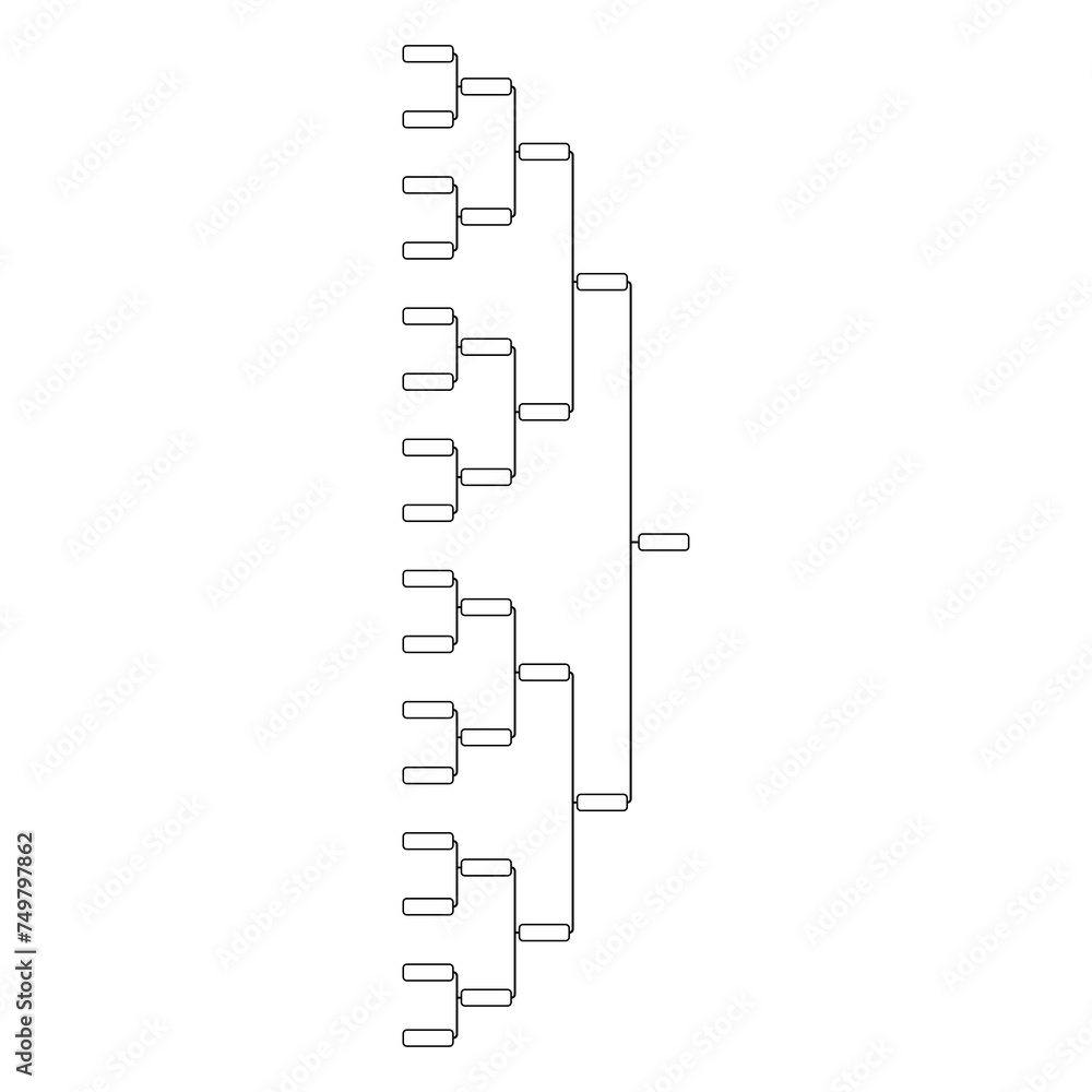 Bracket sport tournament, blank elimination event sign, playoff match vector illustration Bracket sport tournament, blank elimination event sign, playoff match vector illustration