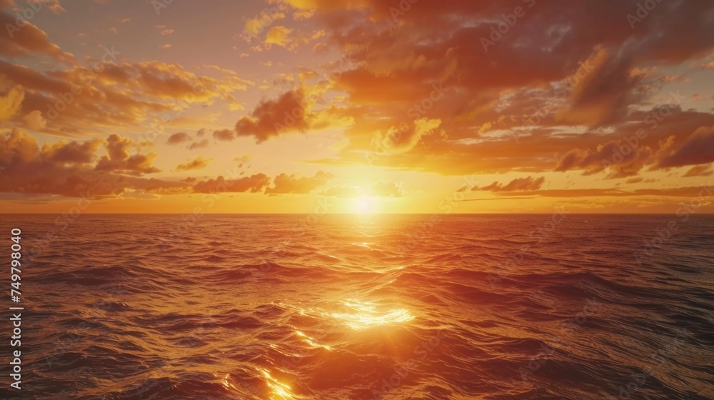 Beautiful sunset over the ocean, perfect for travel or nature concepts