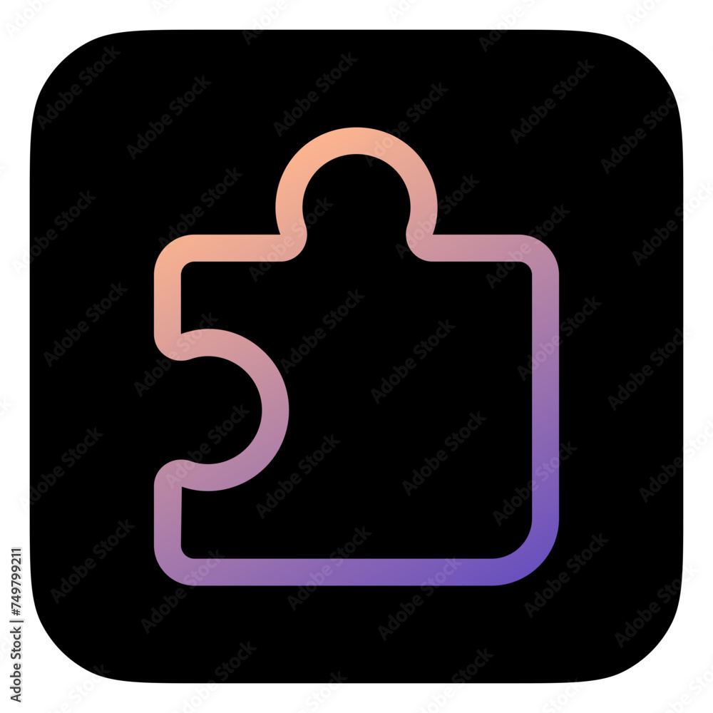 Editable vector puzzle piece plugin icon. Part of a big icon set family. Perfect for web and app interfaces, presentations, infographics, etc Editable vector puzzle piece plugin icon. Part of a big icon set family. Perfect for web and app interfaces, presentations, infographics, etc