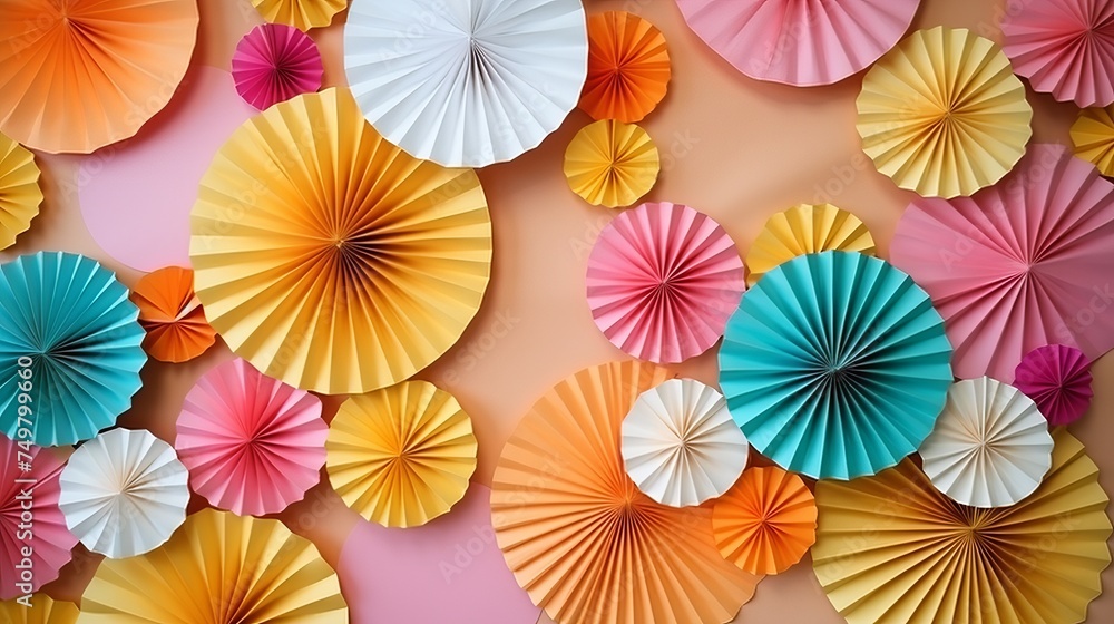 Folding Paper into Circle Shapes for Backdrop Decoration Folding Paper into Circle Shapes for Backdrop Decoration