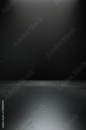 A minimalist black and white photo of an empty room. Suitable for interior design projects