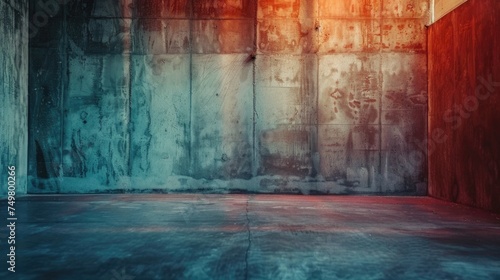 A red fire hydrant placed in a vacant room. Suitable for urban concepts