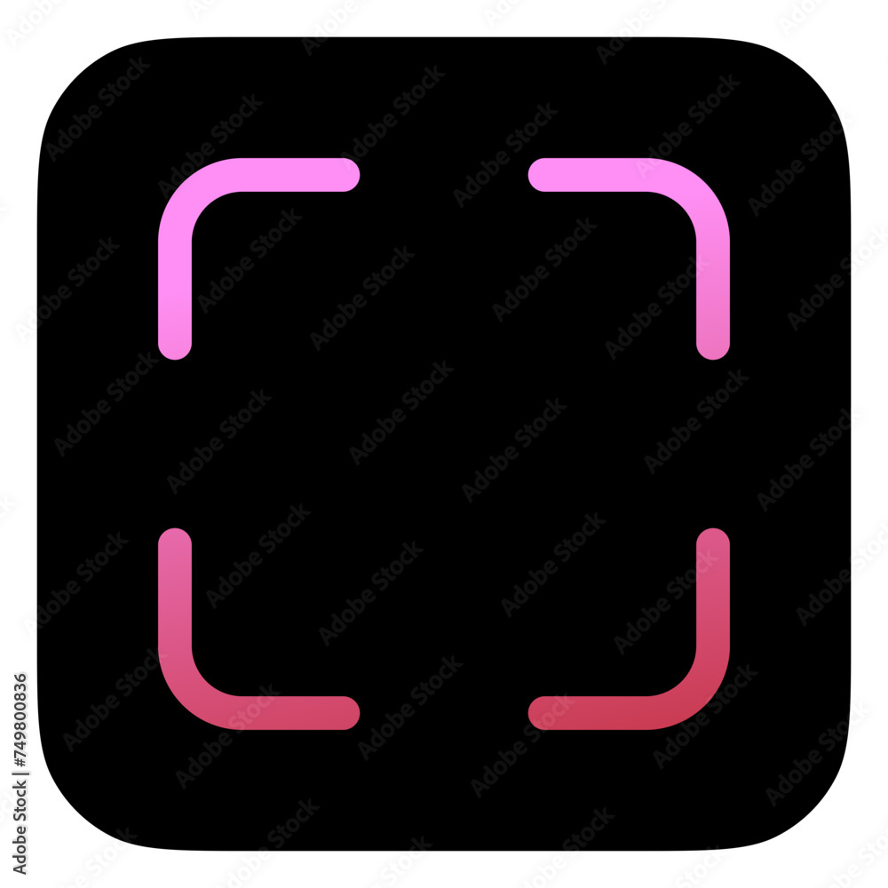 Editable vector fullscreen scan screenshot icon. Black, transparent white background. Part of a big icon set family. Perfect for web and app interfaces, presentations, infographics, etc Editable vector fullscreen scan screenshot icon. Black, transparent white background. Part of a big icon set family. Perfect for web and app interfaces, presentations, infographics, etc