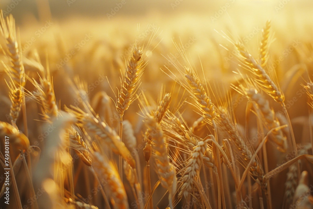 A detailed view of a wheat field. Suitable for agricultural concepts A detailed view of a wheat field. Suitable for agricultural concepts