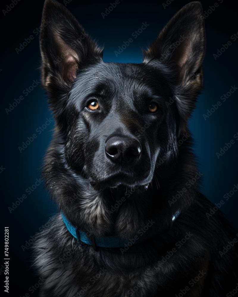 Blue German Shepherd AI Generated pictures