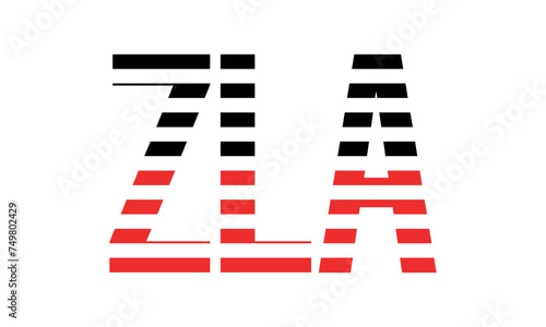 ZLA three initial letter iconic line negative space minimal logo design vector template. monogram, abstract, wordmark, business, typography, minimalist, brand, company, flat, modern, unique, simple
