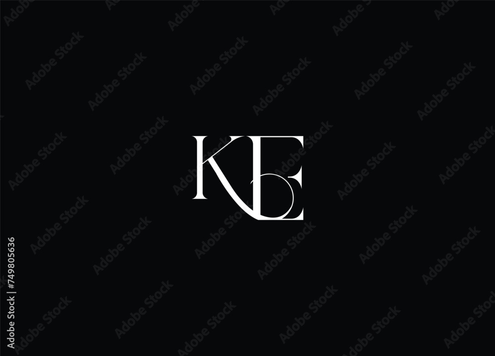 KE creative logo design and letter logo KE creative logo design and letter logo