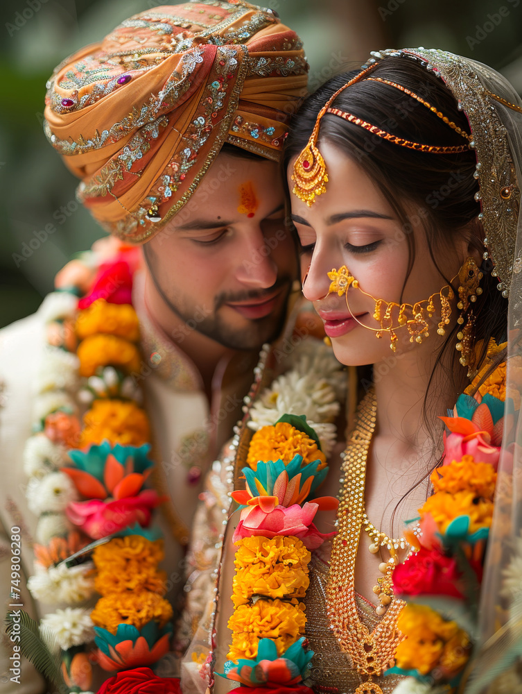 Eternal Union: A Bride and Groom�s Journey in Traditional Attire