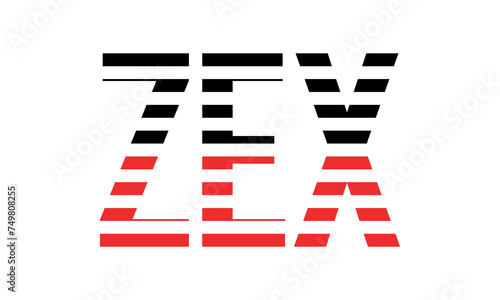 ZEX three initial letter iconic line negative space minimal logo design vector template. monogram, abstract, wordmark, business, typography, minimalist, brand, company, flat, modern, unique, simple