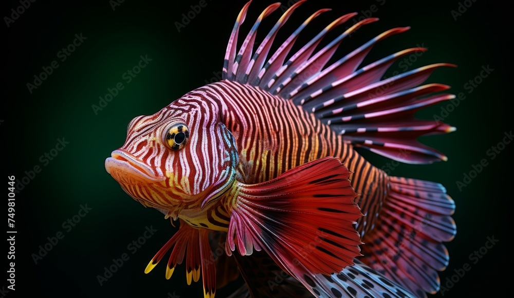 Fototapeta premium Vibrant underwater world. sunlight illuminates marine life creating tranquility and wonder