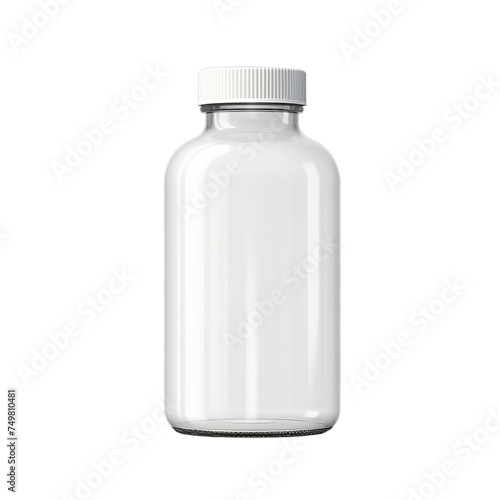 Obraz na płótnie A blank plastic medicine bottle isolated on transparent background, png w salonie