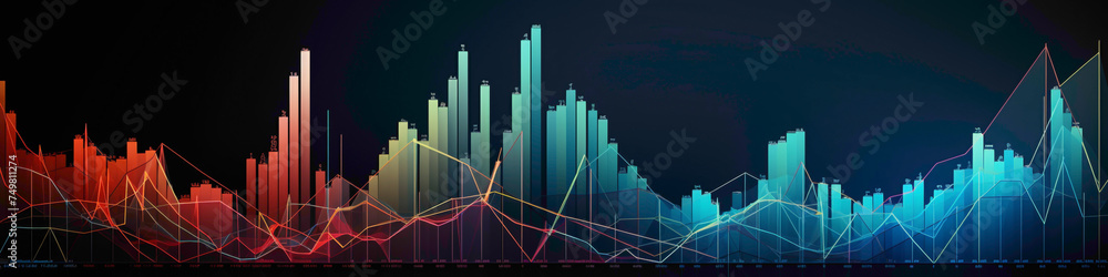 Dynamic line graph exhibiting a stable increase in stock prices, suggesting promising investment avenues. - obrazy, fototapety, plakaty 