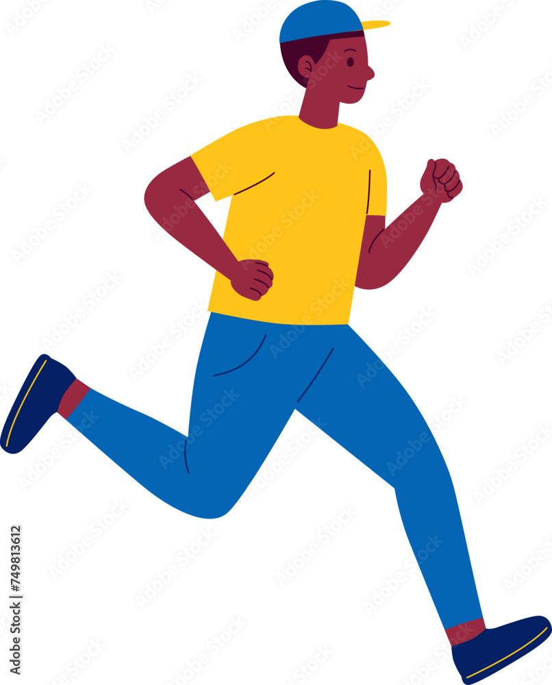 Flat Style Boy Running Flat Style Boy Running