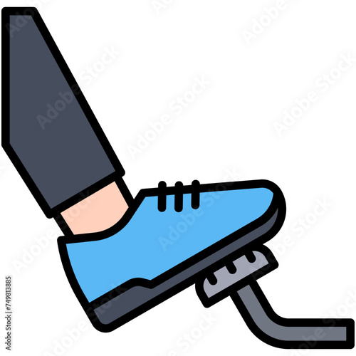 Pedal icon, car accident and safety related vector illustration