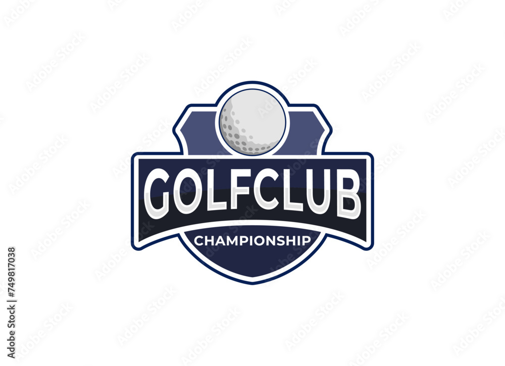 Fototapeta premium Retro Vintage Hipster Golf Vector Logo.