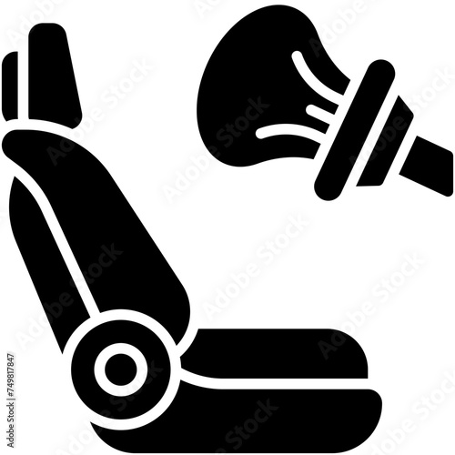 Airbag icon, car accident and safety related vector illustration
