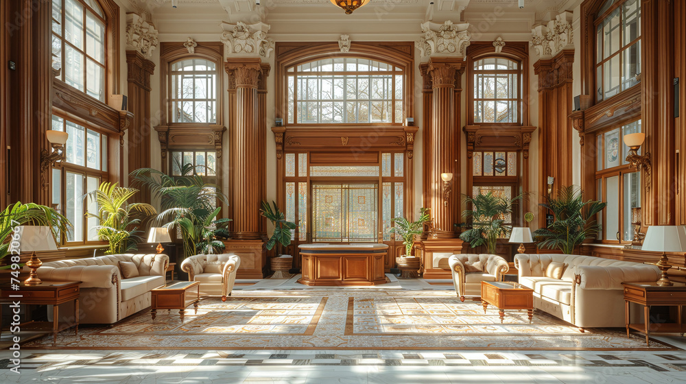 Luxurious rich interior of a private house Luxurious rich interior of a private house