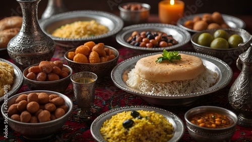 Middle Eastern Suhoor or Iftar meal