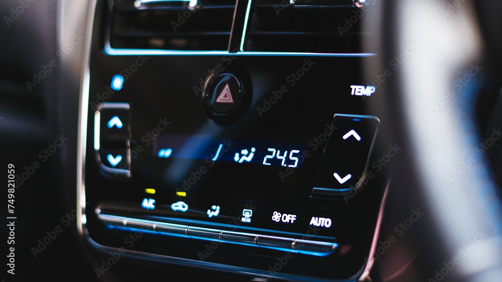 Control panel car air conditioner dashboard or console Technology in a modern car.