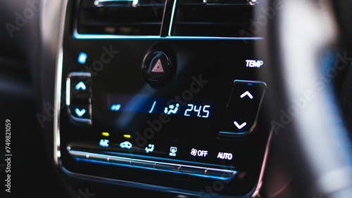 Control panel car air conditioner dashboard or console Technology in a modern car. photo