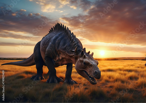 Dinosaur, prehistoric animals and wildlife background, wallpaper, t rex predator © Karlo