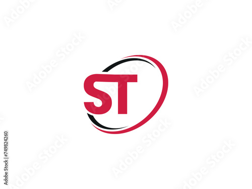 Initial Letter ST Logo Template Design.ST  or ts  abstract letters logo monogram .