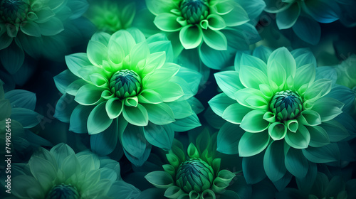 Fototapeta Naklejka Na Ścianę i Meble -  Beautiful green flower background images.