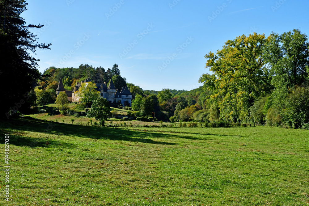 Saint Amand de Coly; France - october 7 2023 :  picturesque village