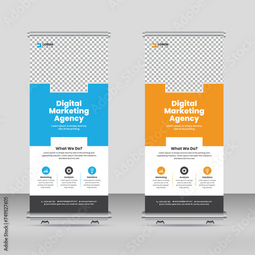 corporate roll up banner design template for a business